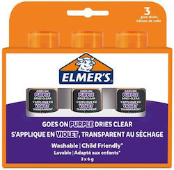 Elmer's Glue Stick 6g 3pcs Purple