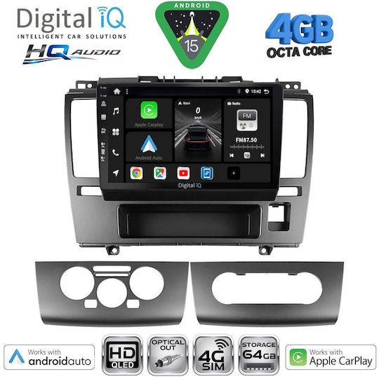 Digital IQ Car Audio System for Nissan Tiida 2004-2013 (Bluetooth/USB/WiFi/GPS/Apple CarPlay/Android Auto) with 9" Touch Screen