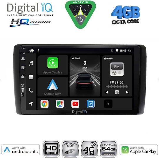 Digital IQ Ηχοσύστημα Αυτοκινήτου για Nissan Leaf 2009-2017 (Bluetooth/USB/WiFi/GPS/Apple-Carplay/Android-Auto) με Οθόνη Αφής 9"