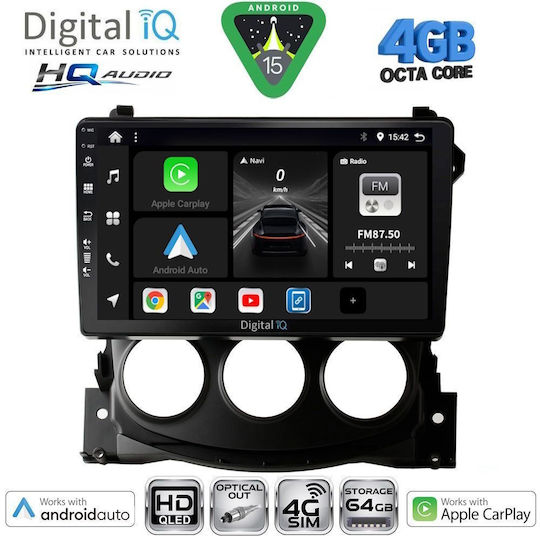 Digital IQ Ηχοσύστημα Αυτοκινήτου για Nissan 370Z 2009-2012 (Bluetooth/USB/WiFi/GPS/Apple-Carplay/Android-Auto) με Οθόνη Αφής 9"