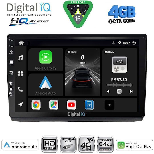 Digital IQ Car Audio System for Opel Vivaro Renault Trafic Nissan Primastar 2004-2015 (Bluetooth/USB/WiFi/GPS/Apple CarPlay/Android Auto) with 10" Touch Screen