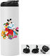 Μπουκάλι Θερμός Διπλό Καπάκι Mickey Mouse 600ml Λευκό