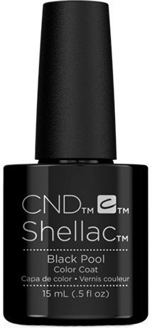 CND Shellac Полутраен Лак За Нокти Черен Pool 15мл