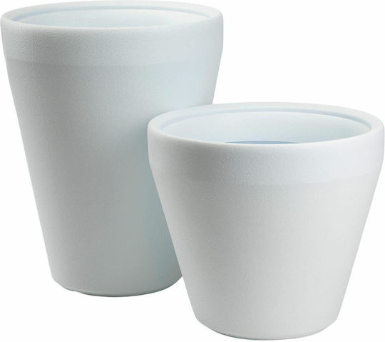 HowHomely Set of 2 White Flower Pots