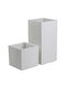 HowHomely Set of 2 Plastic Flower Pots Cream