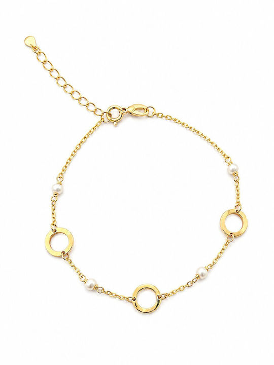 Ioannis Kosmima Women's Gold Plated Silver Bracelet with Pearls