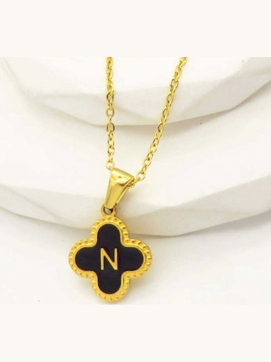 Bizou-Shop Necklace Monogram "N" Steel
