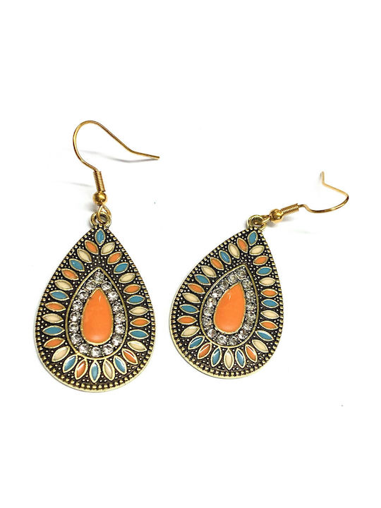 Amalfi Accessories Ohrringe Hängend aus Stahl mit Steinen