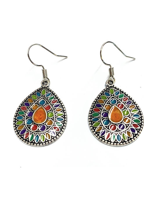 Amalfi Accessories Dangle Earrings Made of Steel with Stones