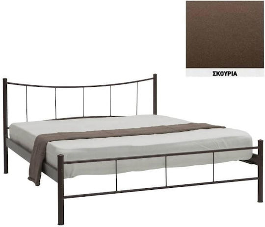 Lächeln Bett Doppel mit Matratze 140x200cm Rostbraun Lächeln Bett Doppel mit Matratze 140x200cm Rostbraun