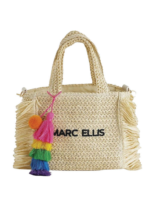 Marc Ellis Fabric Women's Tote Handbag Beige