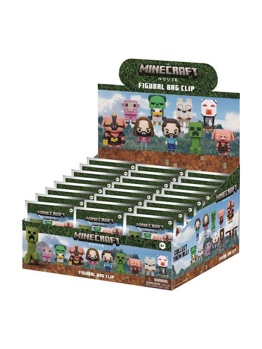 Minecraft Трислойни PVC Ключодържатели Серия 1 Дисплей Комплект 24 Бройки