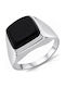 Kiriakos Gofas Men's Ring with Zircon from Silver