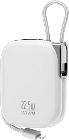Wiwu MH136 Sugar Power Bank 10000mAh 22.5W with USB-C Power Delivery White