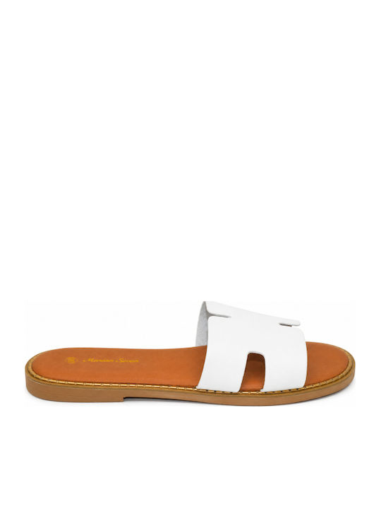 Damen Flache Sandalen Weiß SM-MRS-F07-26SA-Weiß