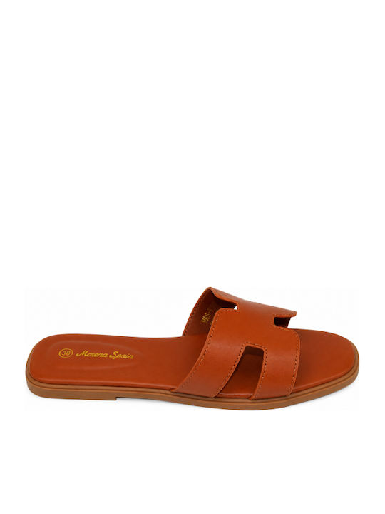 Damen Flache Sandalen Braun SM-MRS-F16-26SA-Kamél