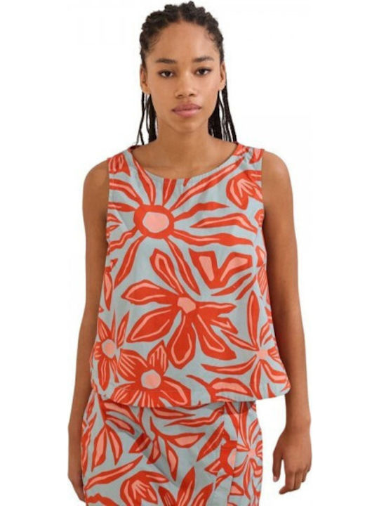 Damen Bluse Baumwolle Koralle