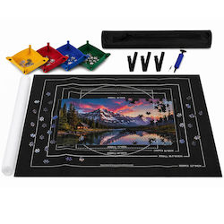 Puzzle Mat Zola 1500 3000 Pieces Printed Guide Dimensions 4 Piece Sorting Containers Inflatable Support Pump Fastening Straps Polyester 140 X 100 Cm