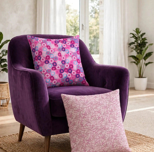 Oxygen Pink Neon Pink Decorative Pillow Case 45x45cm
