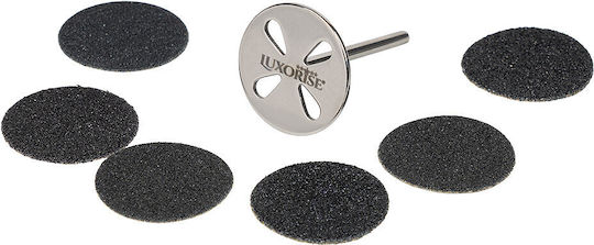 Pediküre Metall Disc + 6 Luxorise Pro20 Ersatzstücke Körnung 80-150-240
