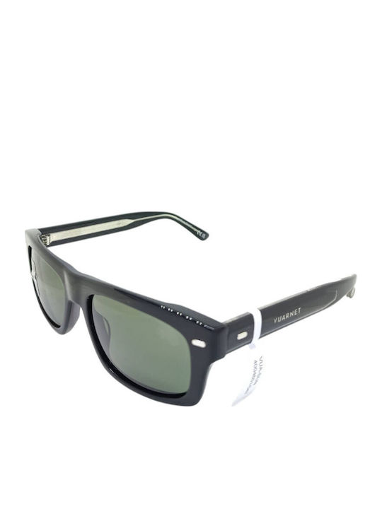 Unisex Sunglasses with Horn-Rimmed Frame Pure Grey Polarized
