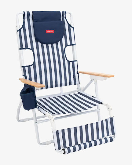 Flamingueo Beach Chair Aluminium Blue Waterproof 73.2x67.3x101.3cm
