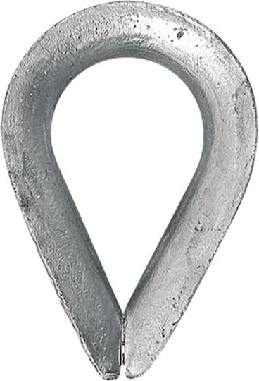 Galvanized Heart-shaped Thimble 6 Mm Steel Cables 4608400610 X 10 Pieces