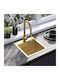 Rea Drop-In Küchenspüle Inox Satiniert M45xΠ40cm Gold