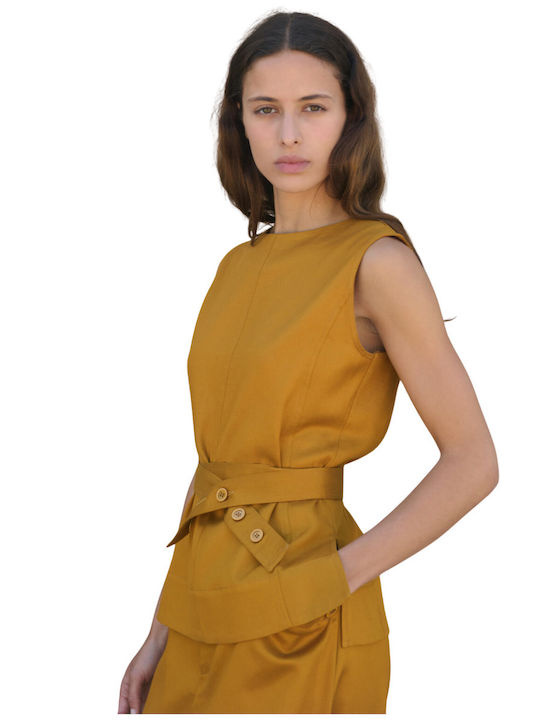Sophie Deloudi Gold Blouse