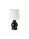 HowHomely Keramik Tischlampe mit Weißem Hut und Basis