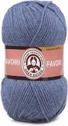 Knitting Yarn Acrylic Favori Madame Tricote Paris 138 Blue Denim 100g 210m