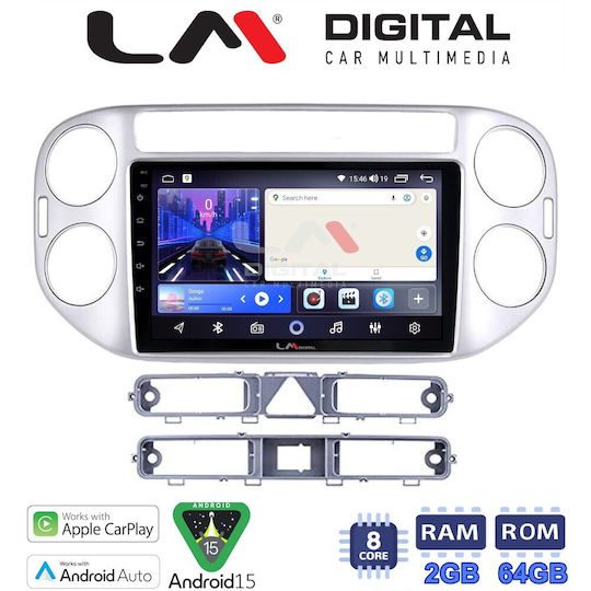 LM Digital Ηχοσύστημα Αυτοκινήτου για Volkswagen Tiguan / Golf Plus 2007>2017 (Bluetooth/USB/WiFi/GPS/Apple-Carplay/Android-Auto)