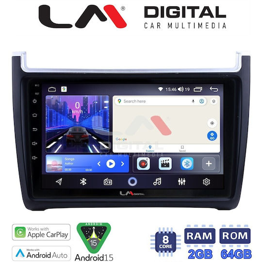 LM Digital Ηχοσύστημα Αυτοκινήτου για Volkswagen Polo / Caddy 2015 (Bluetooth/USB/WiFi/GPS/Apple-Carplay/Android-Auto)