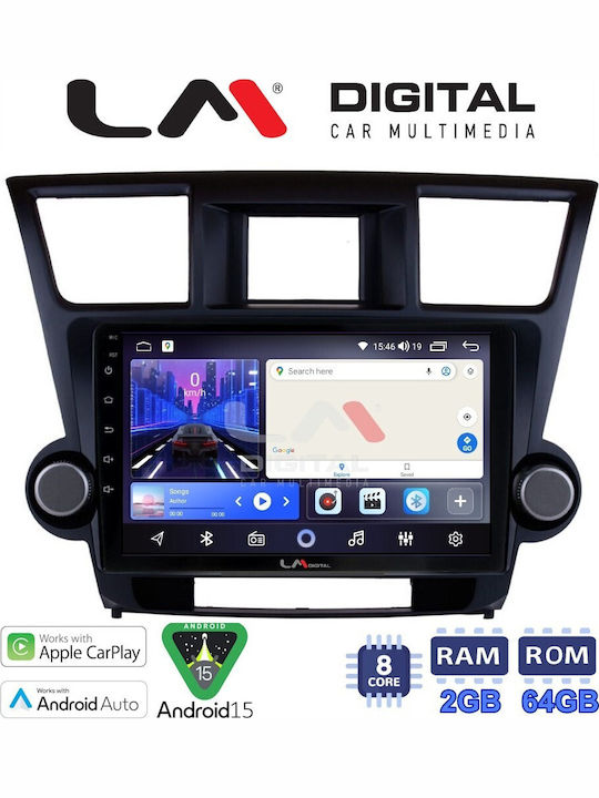 LM Digital Автомобилна Аудио Система За Toyota Highlander 2008 2015 Bluetooth USB Вграден Wi-Fi GPS Apple CarPlay Android Auto