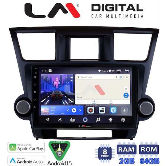 LM Digital Ηχοσύστημα Αυτοκινήτου για Toyota Highlander 2008 2015 (Bluetooth/USB/WiFi/GPS/Apple-Carplay/Android-Auto)