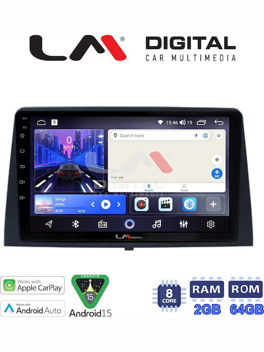 LM Digital Car Audio System for Peugeot Partner Opel Combo Citroen Berlingo Honda City 2019 Bluetooth USB Wi-Fi GPS Apple CarPlay Android Auto