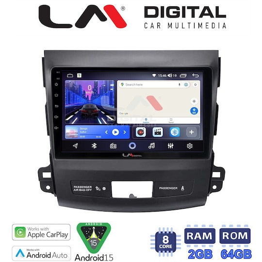 LM Digital Car Audio System for Peugeot 4007 Mitsubishi Outlander 2006>2012 Bluetooth USB Wi-Fi GPS Apple CarPlay Android Auto