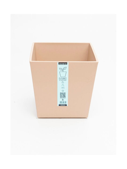 Micplast Elegance Plastic Flower Pot Beige 20x20x19cm