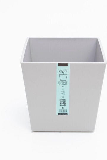 Micplast Елеганс Саксия За Цветя Пластмасова Сива 20x20x19см