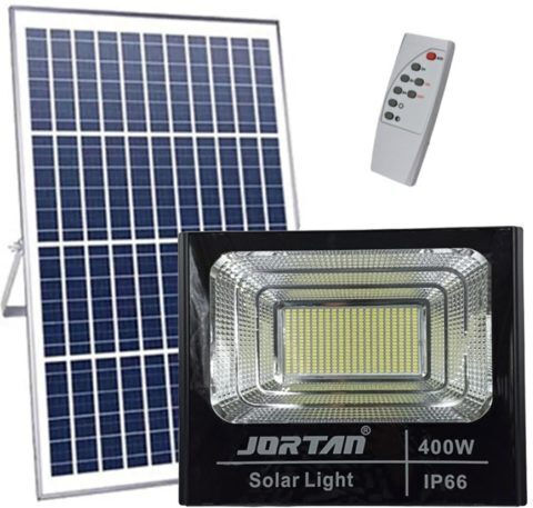 Mizoo Waterproof Solar LED Flood Light 400W Cold White 6500K with Remote Control IP66