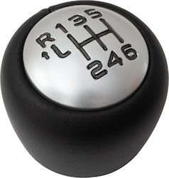 Citroen C4 Picasso Ii 2013 Black Eco Leather + Silver 6 Speed Gear Shift Knob