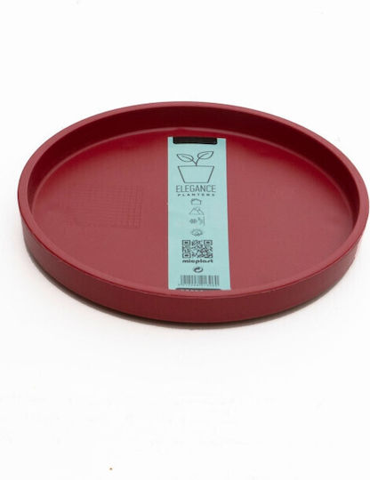 Micplast Πιάτο Γλάστρας Πλαστικό Μπορντώ 36x36εκ. 11.22.05.09