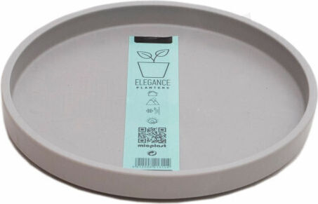 Micplast Πιάτο Γλάστρας Πλαστικό Γκρι 36x36εκ. 11.22.05.25