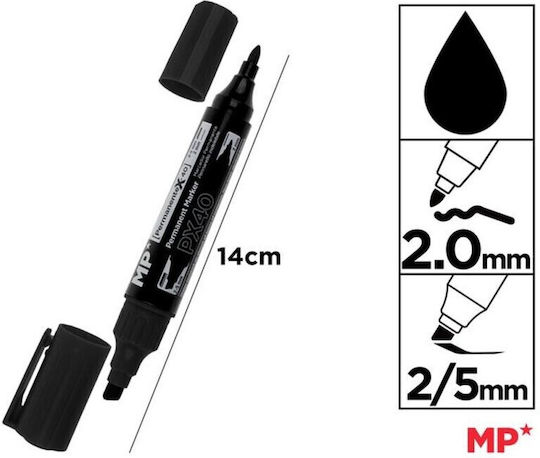 Madrid Papel Permanent Marker Black 5mm