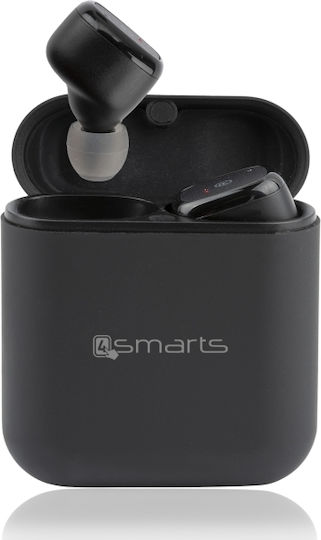 4Smarts Eara In Ear Bluetooth Безжични Слушалки с Калъф за Зареждане Черни