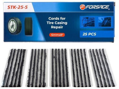 Forsage Reifenreparaturfäden Set 6mm 25 Stück