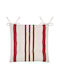 Stof Garden Chair Cushion Red Stripes 38x38cm