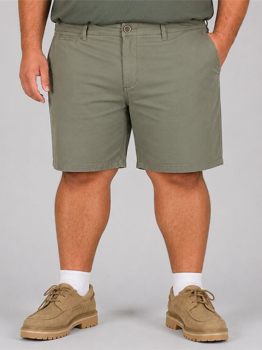 Double Plus Size Men's Chino Shorts Khaki