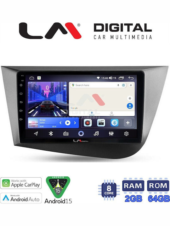 LM Digital Auto-Audiosysteme für Seat Leon 2005>2012 Bluetooth USB Eingebautes Wi-Fi GPS Apple CarPlay Android Auto