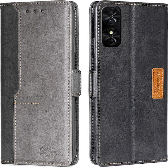 Tel1 Tcl 50 Se Contrast Color Side Buckle Book Case Black Grey